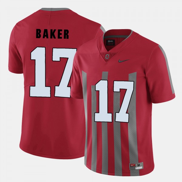 Ohio State Buckeyes Jerome Baker Men's #17 Red College Football Jersey 2404HLZC0